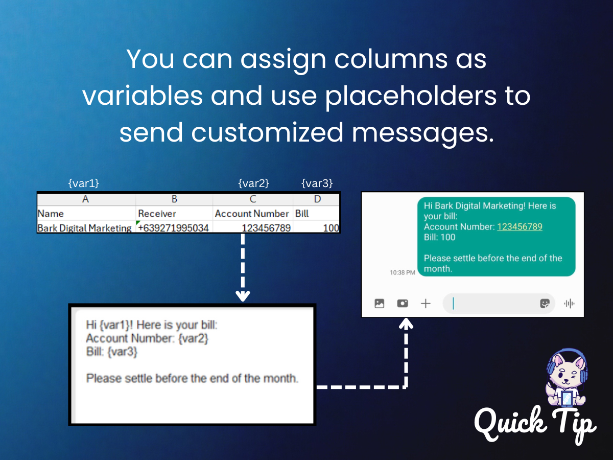 How to customize your messages using placeholders
